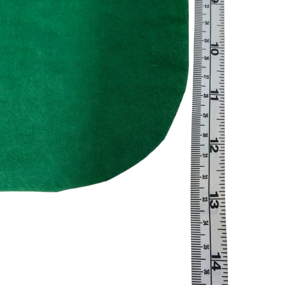 Vintage 1970s Gucci Green Fleece Dust Bag 8x13 Drawstring Storage Pouch Italy - Picture 6 of 7